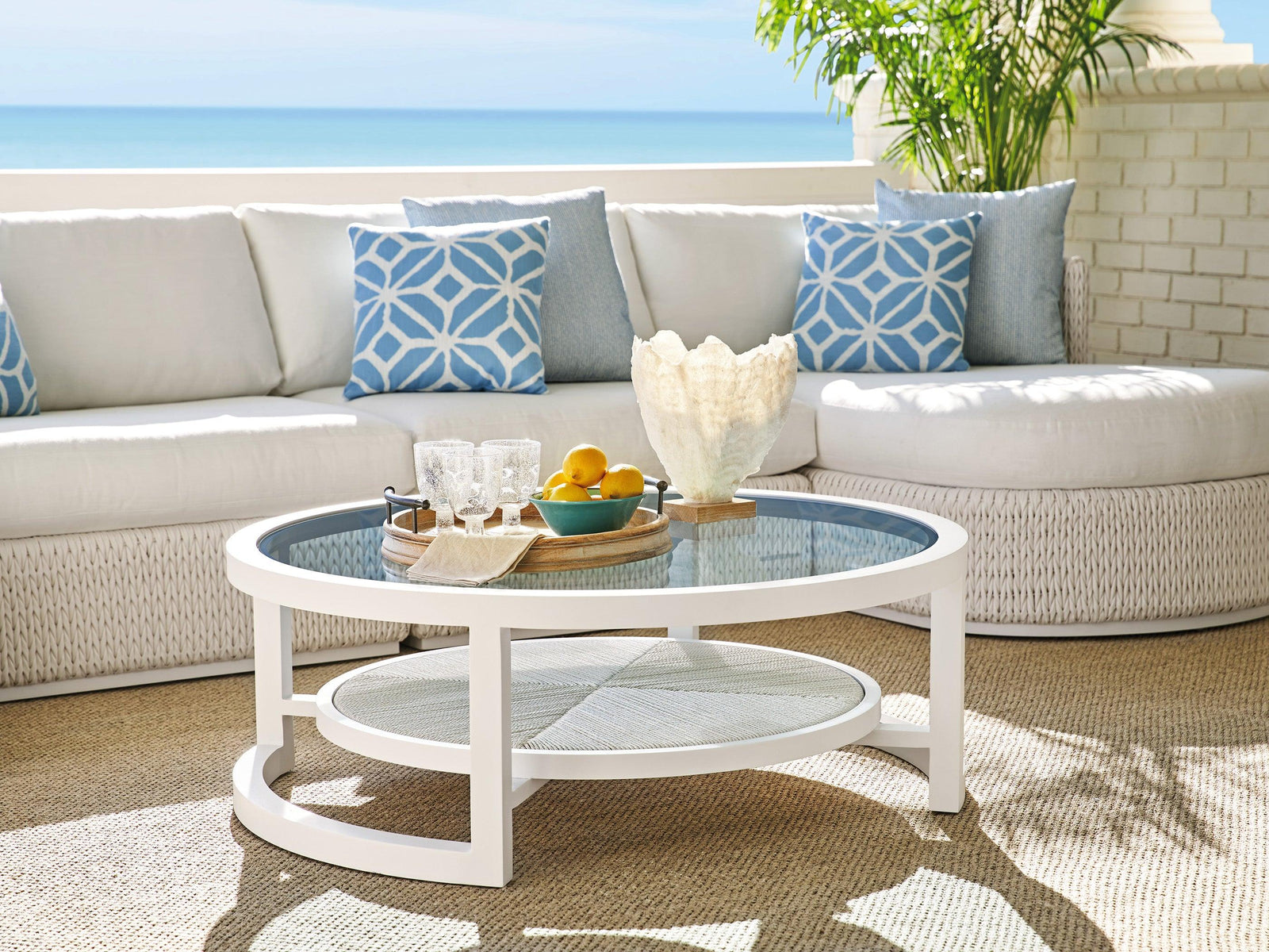Tommy Bahama Outdoor Promenade Round Cocktail Table OUTDOOR COFFEE TABLES