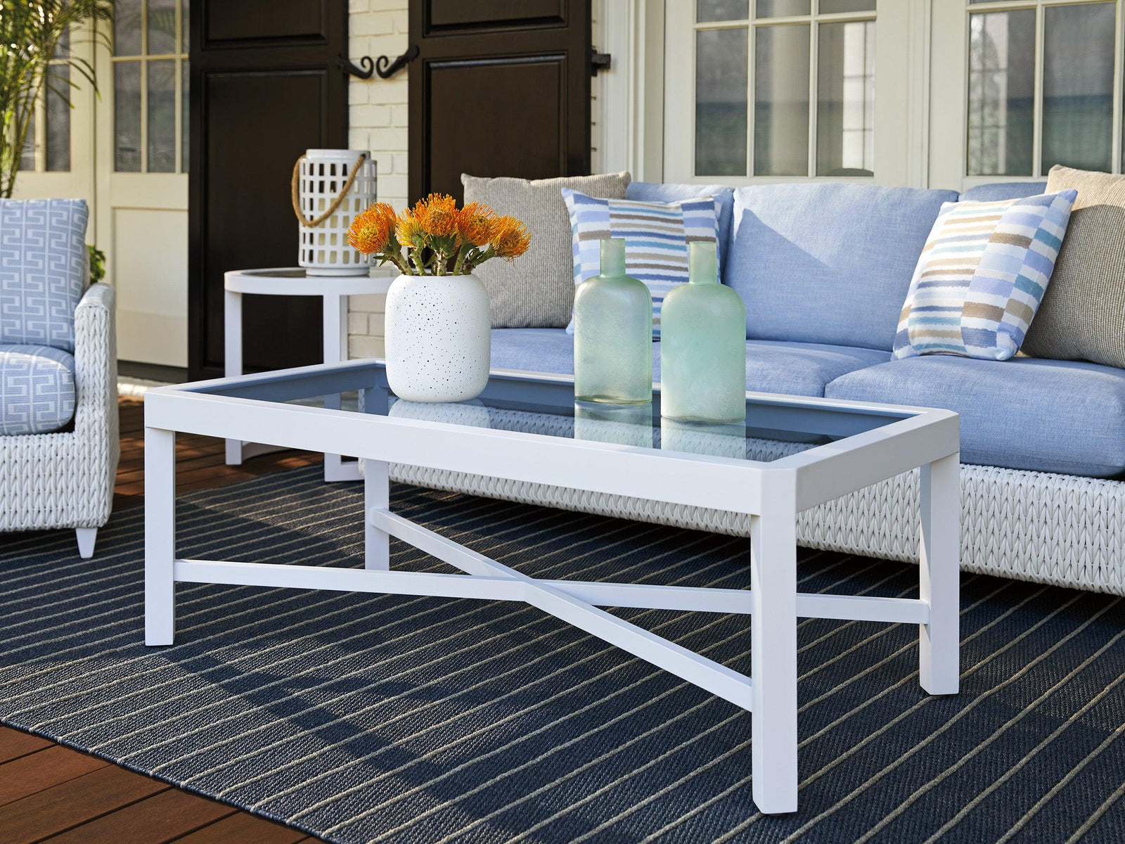Tommy Bahama Outdoor Promenade Rectangular Cocktail Table OUTDOOR COFFEE TABLES
