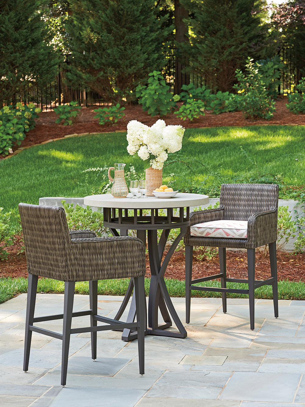 American Home Furniture | Tommy Bahama Outdoor  - Ocean Terrace High/Low Bistro Table