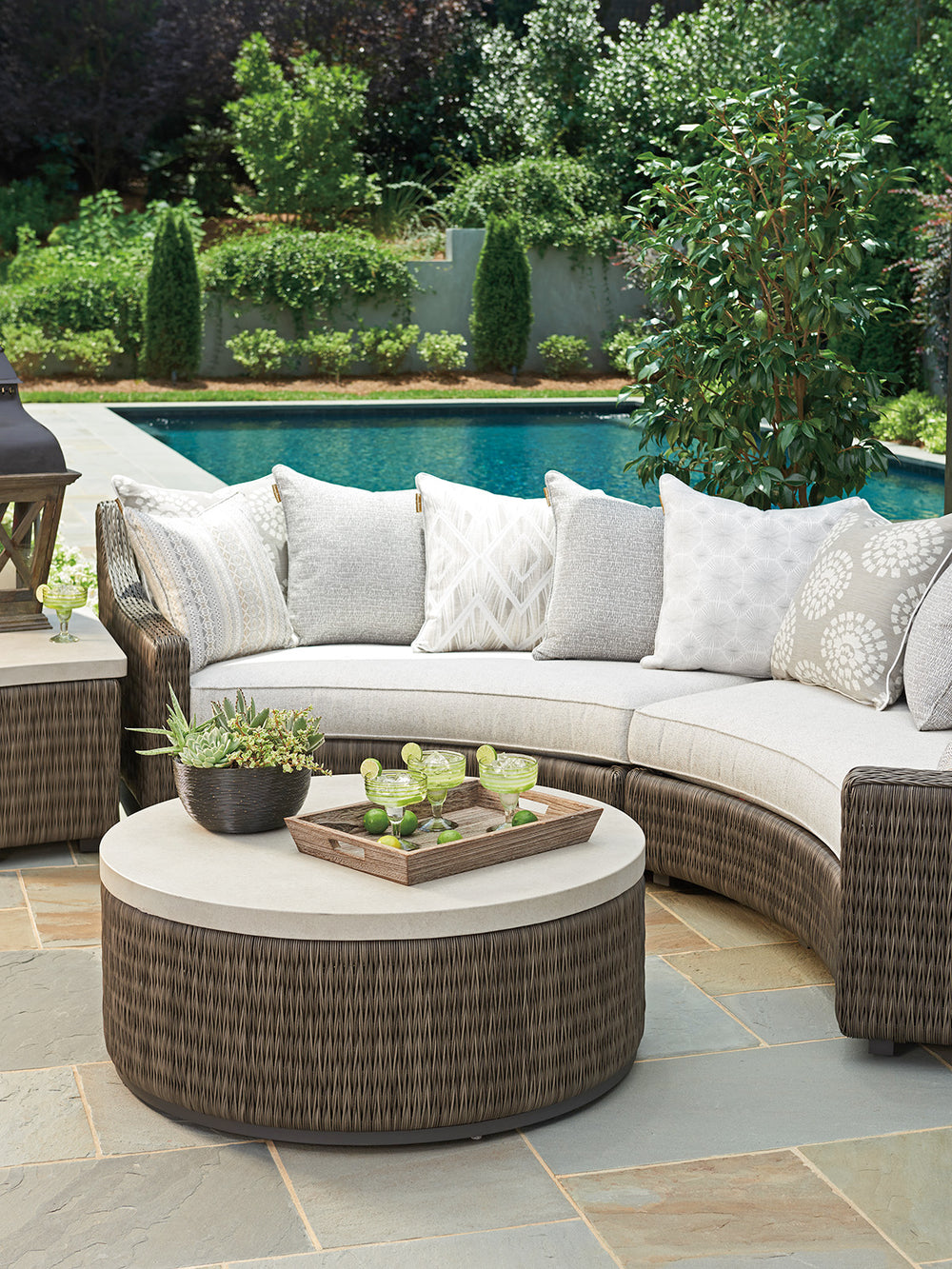 American Home Furniture | Tommy Bahama Outdoor  - Ocean Terrace Round Cocktail Table