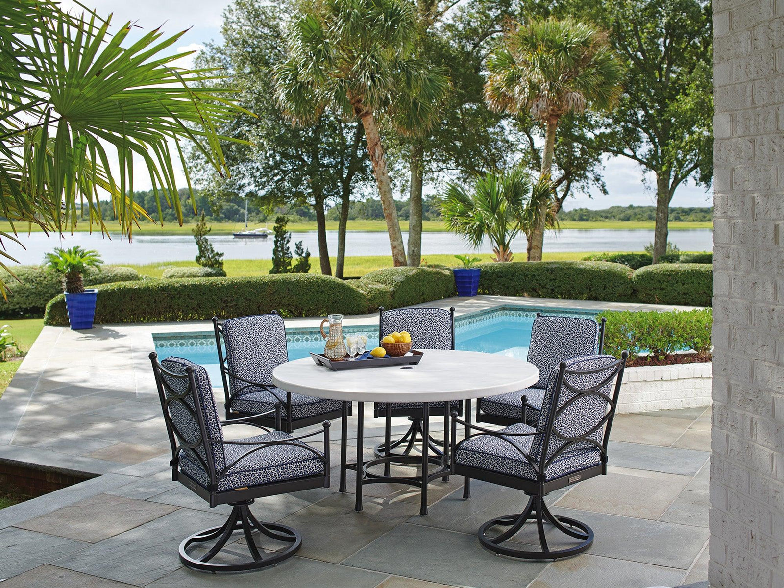 Tommy Bahama Outdoor Pavlova Round Dining Table OUTDOOR DINING TABLES