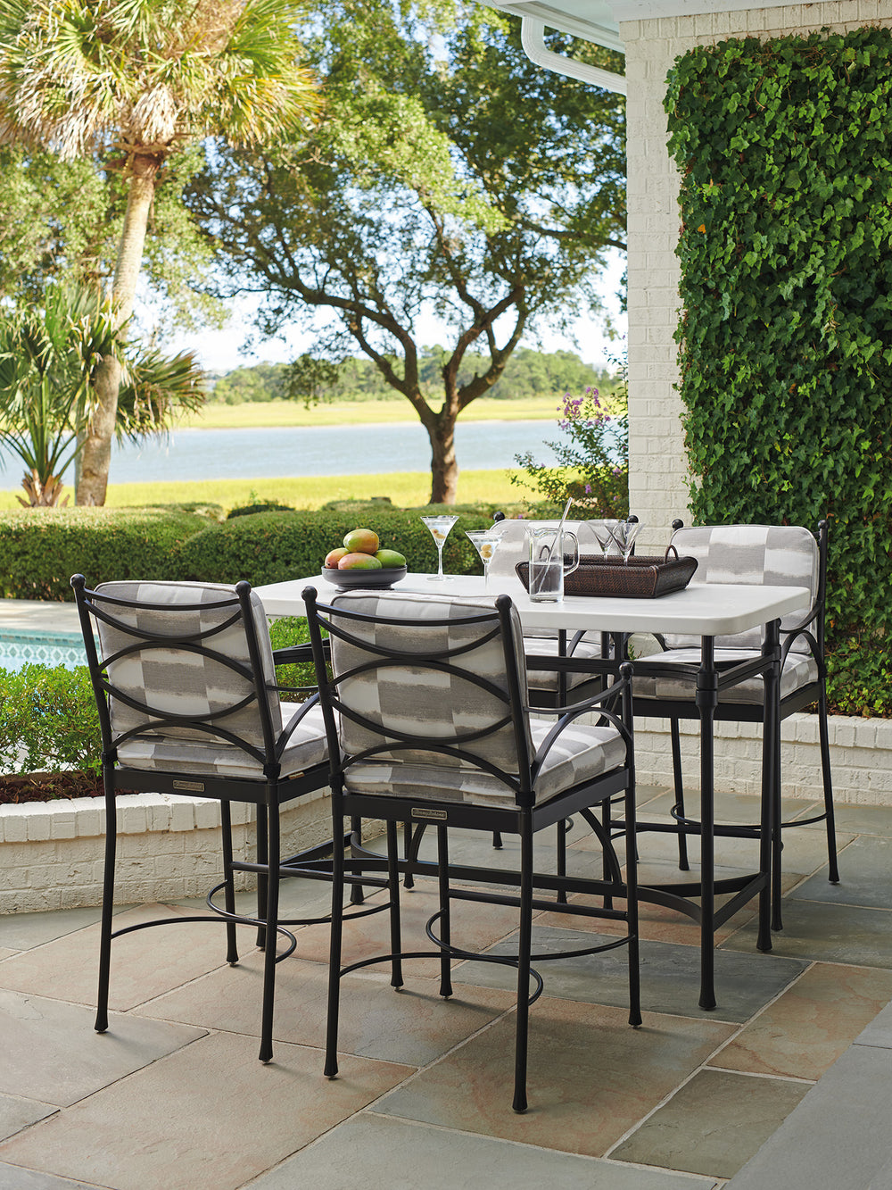 American Home Furniture | Tommy Bahama Outdoor  - Pavlova High/Low Bistro Table