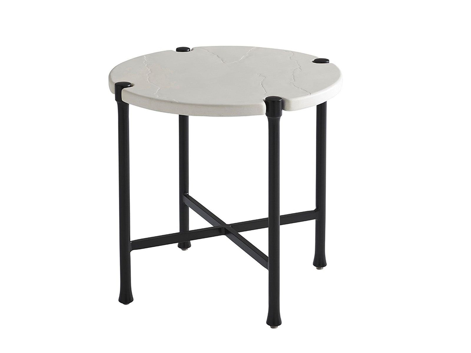 Tommy Bahama Outdoor Pavlova Round End Table OUTDOOR ACCENT TABLES