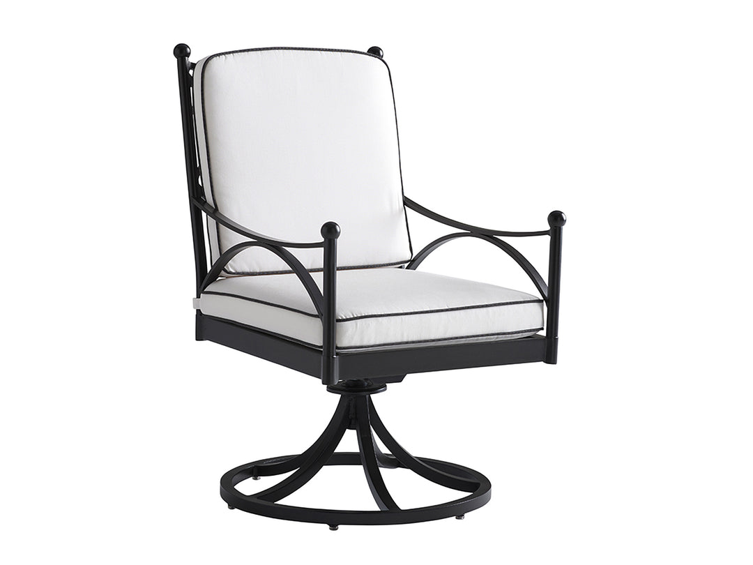 American Home Furniture | Tommy Bahama Outdoor  - Pavlova Swivel Rocker Dining Chair