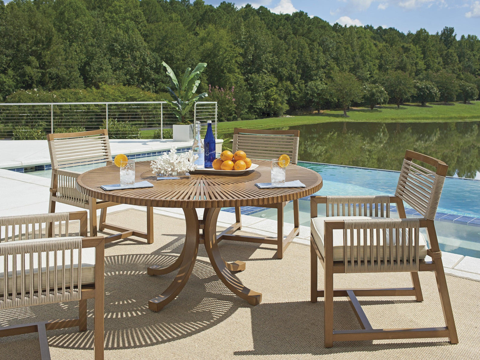 Tommy Bahama Outdoor St Tropez Round Dining Table OUTDOOR DINING TABLES