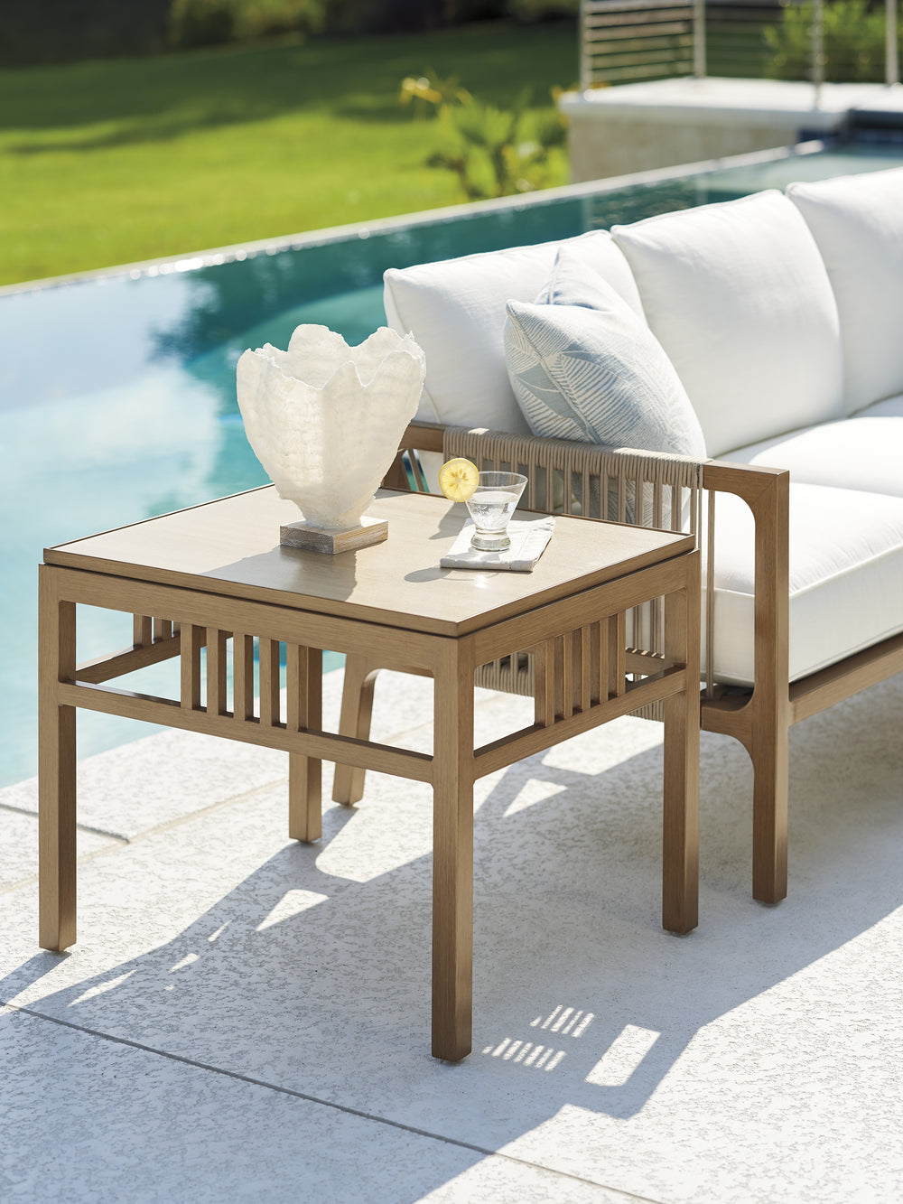 American Home Furniture | Tommy Bahama Outdoor  - St Tropez Rectangular End Table