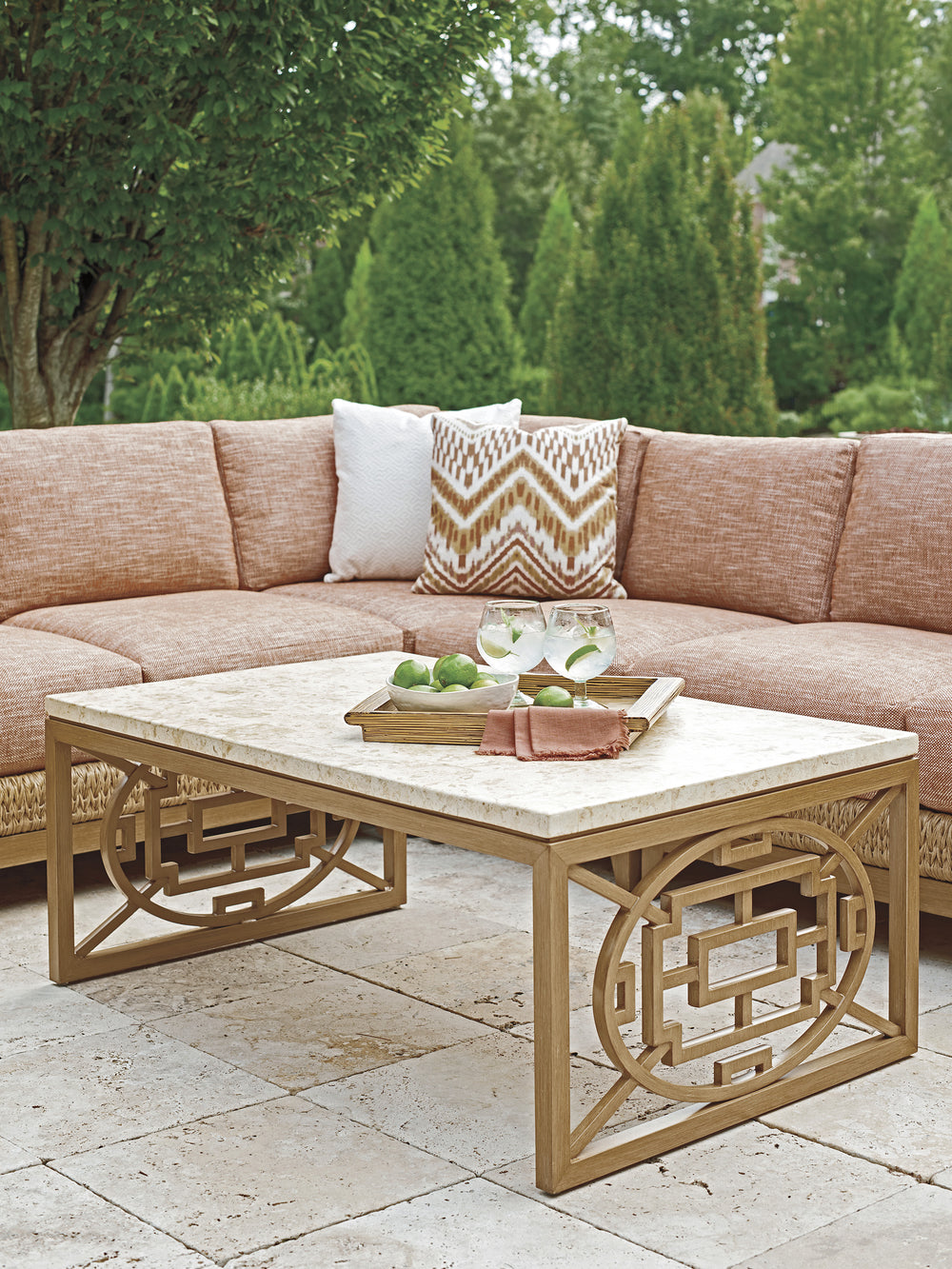 American Home Furniture | Tommy Bahama Outdoor  - Valley View Rectangular Cocktail Table