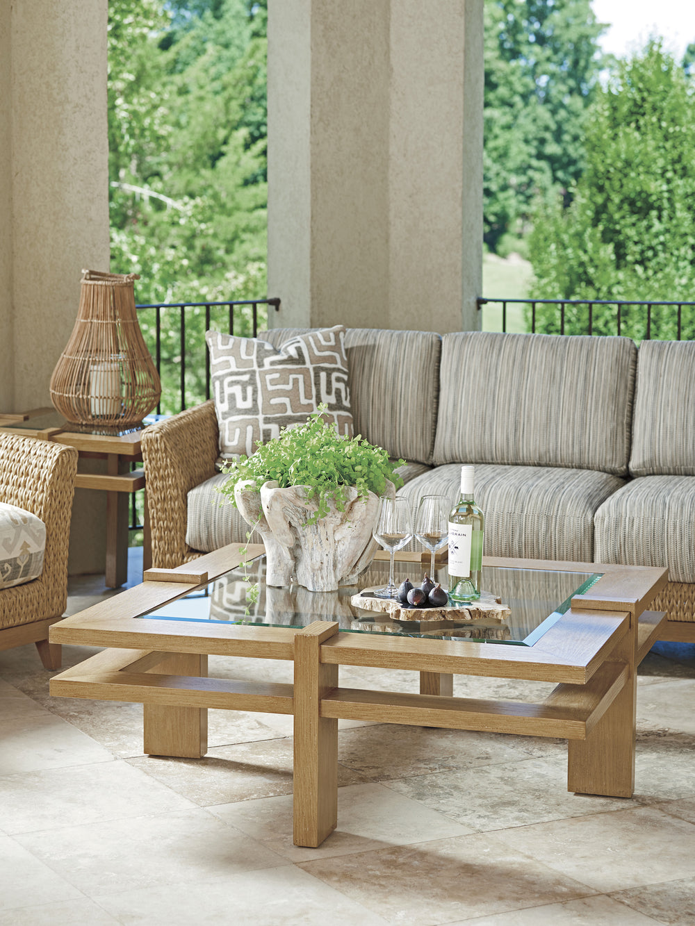 American Home Furniture | Tommy Bahama Outdoor  - Valley View Square Cocktail Table