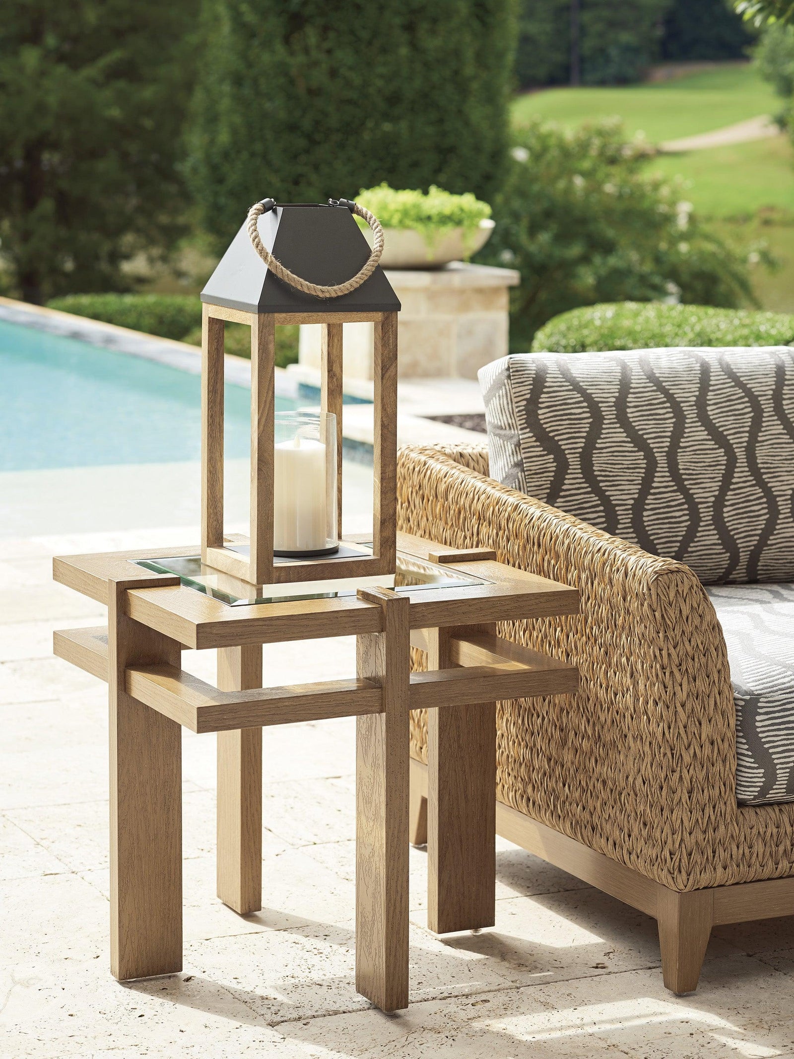 Tommy Bahama Outdoor Valley View Square End Table 2 OUTDOOR ACCENT TABLES