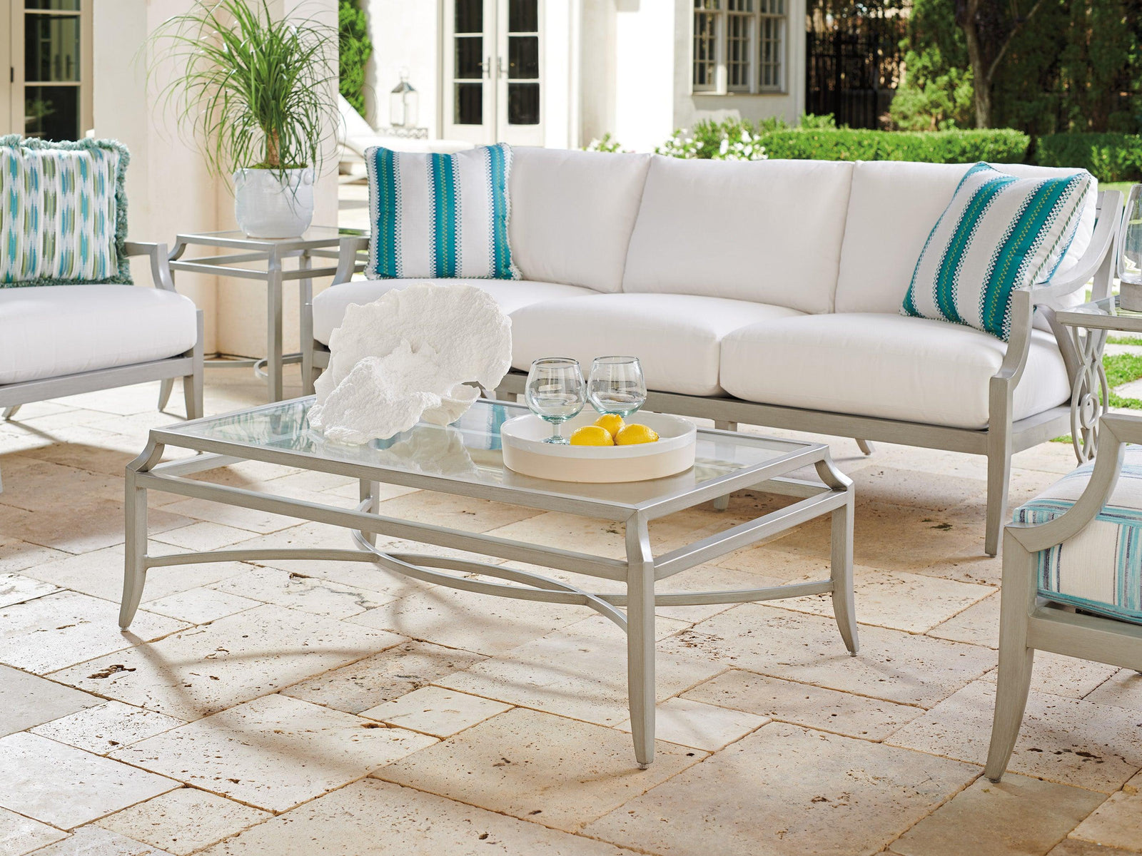 Tommy Bahama Outdoor Silver Sands Rectangular Cocktail Table OUTDOOR COFFEE TABLES