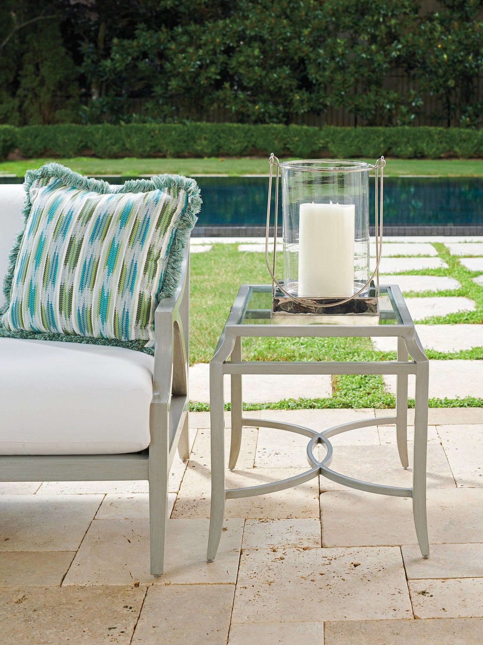 Tommy Bahama Outdoor Silver Sands Rectangular End Table OUTDOOR ACCENT TABLES