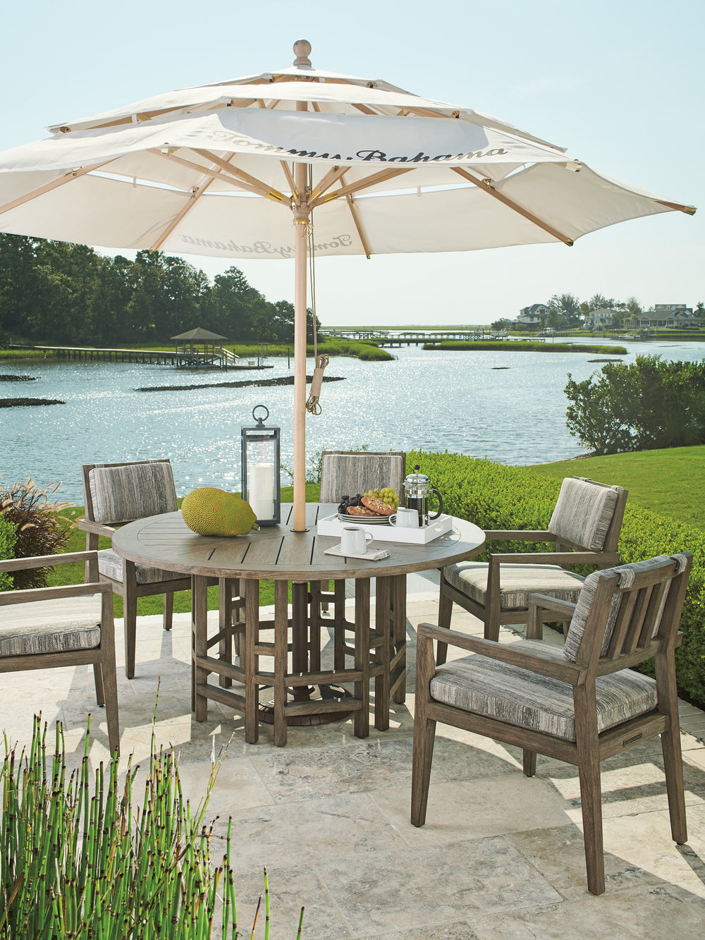 American Home Furniture | Tommy Bahama Outdoor  - La Jolla Round Dining Table