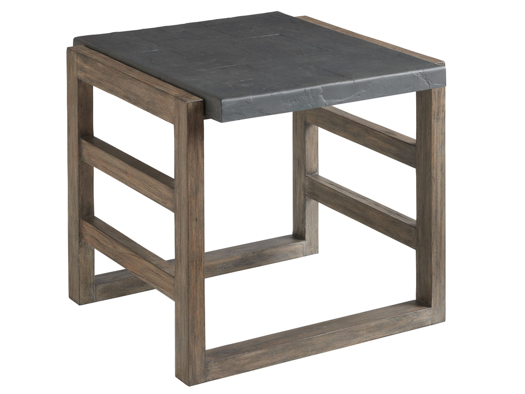 American Home Furniture | Tommy Bahama Outdoor  - La Jolla Cast Top Rectangular End Table