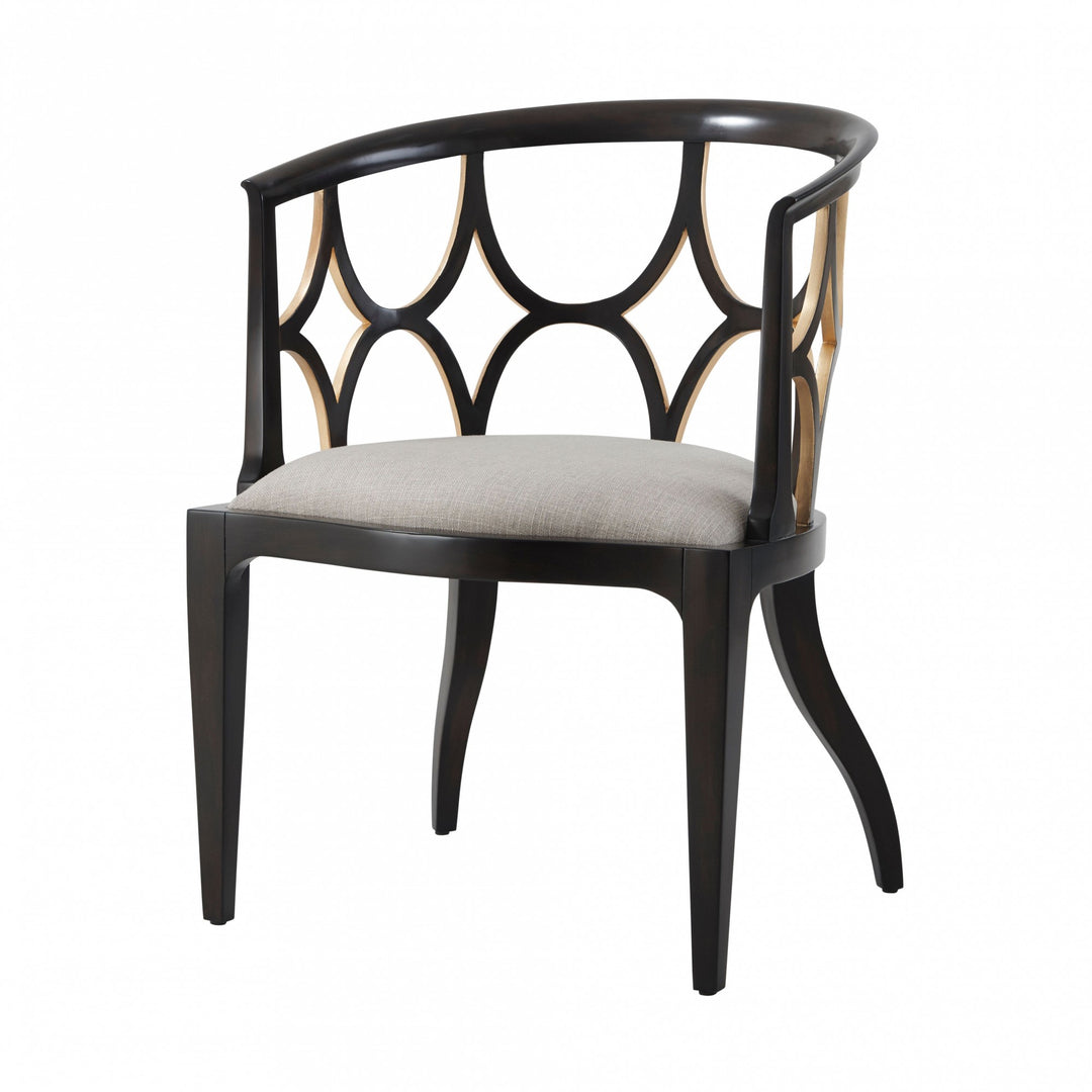 Ebonised Connaught Accent Chair - Theodore Alexander - AmericanHomeFurniture