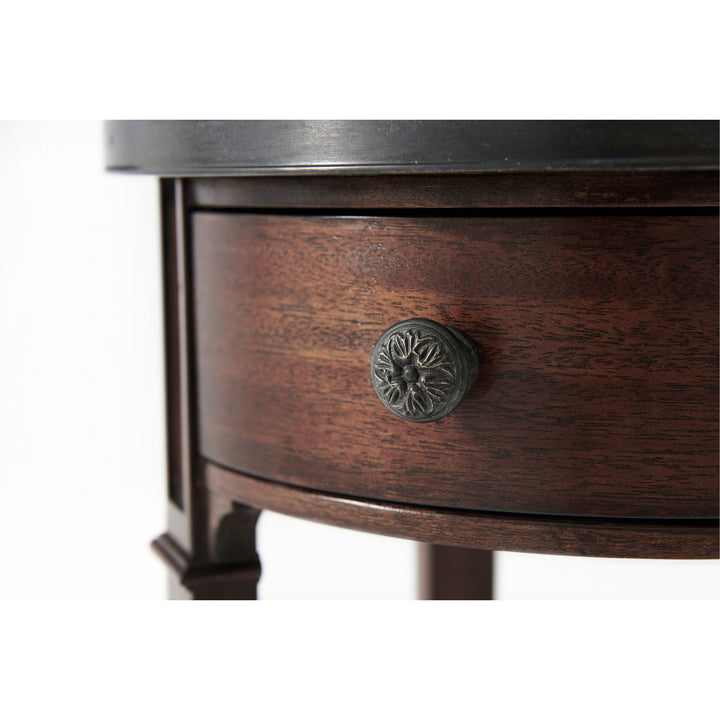 Walnut Circle Accent Table - Theodore Alexander - AmericanHomeFurniture