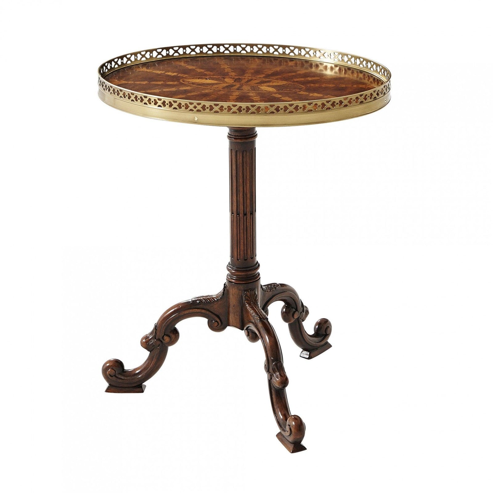 Theodore Alexander Radiating Parquetry Accent Table ACCENT TABLES