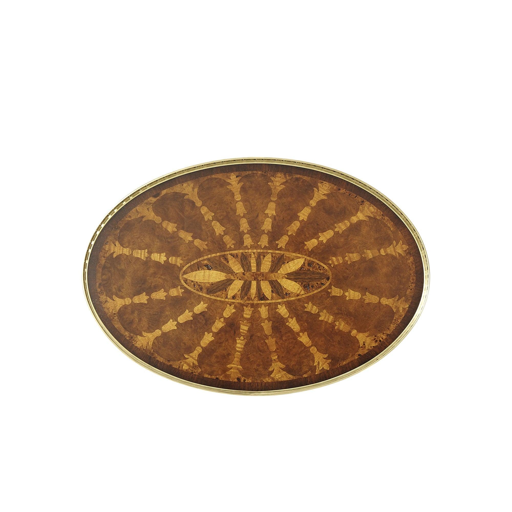 Radiating Parquetry Accent Table - Thumbnail 3