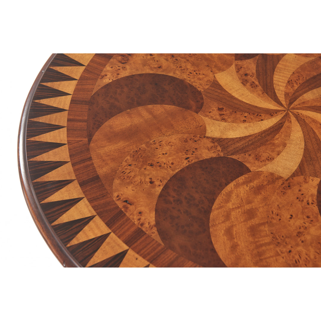 Burl Swirls Side Table - Theodore Alexander - AmericanHomeFurniture