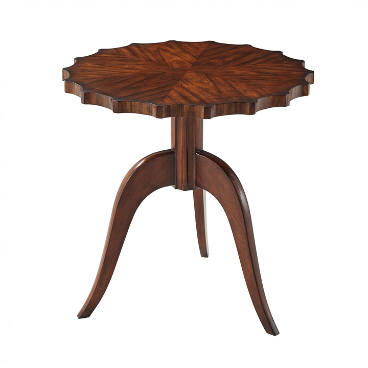 Modern Piecrust Accent Table - Theodore Alexander - AmericanHomeFurniture