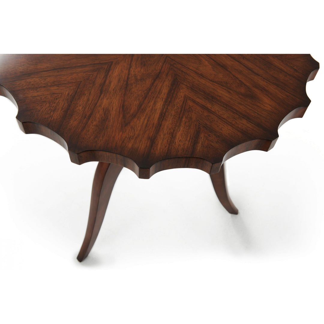 Modern Piecrust Accent Table - Theodore Alexander - AmericanHomeFurniture