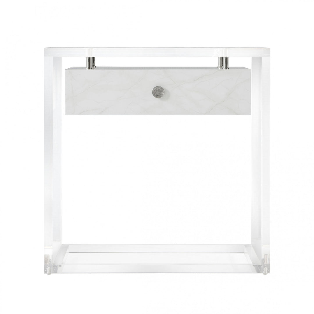 Generation (Faux Carrara) Side Table - Theodore Alexander - AmericanHomeFurniture