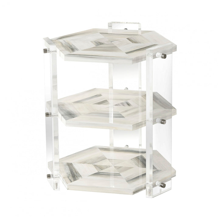 Quadrilateral Tiers Side Table - Theodore Alexander - AmericanHomeFurniture