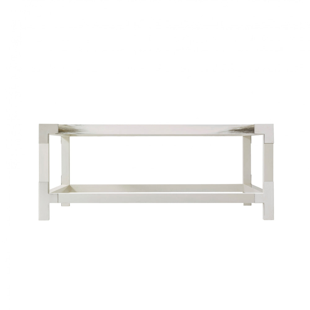 Cutting Edge Squared (Longhorn White) Cocktail Table - Theodore Alexander - AmericanHomeFurniture