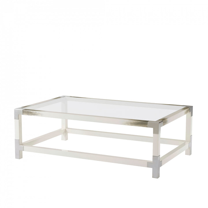 Cutting Edge(Longhorn White) Cocktail Table - Theodore Alexander - AmericanHomeFurniture