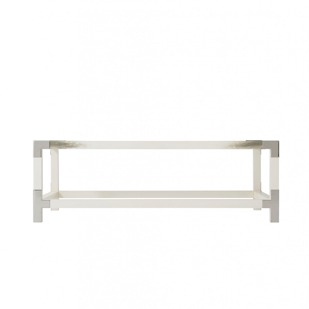 Cutting Edge(Longhorn White) Cocktail Table - Theodore Alexander - AmericanHomeFurniture