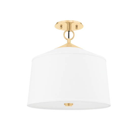 Hudson Valley Lighting White Plains 1 Light Semi Flush Mount FLUSH MOUNT LIGHTING