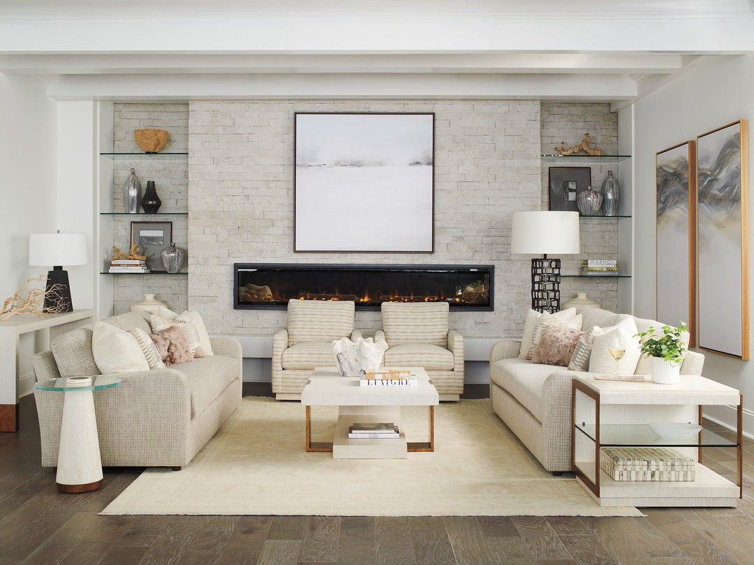 Carmel Castlewood Glass Top Accent Table - AmericanHomeFurniture