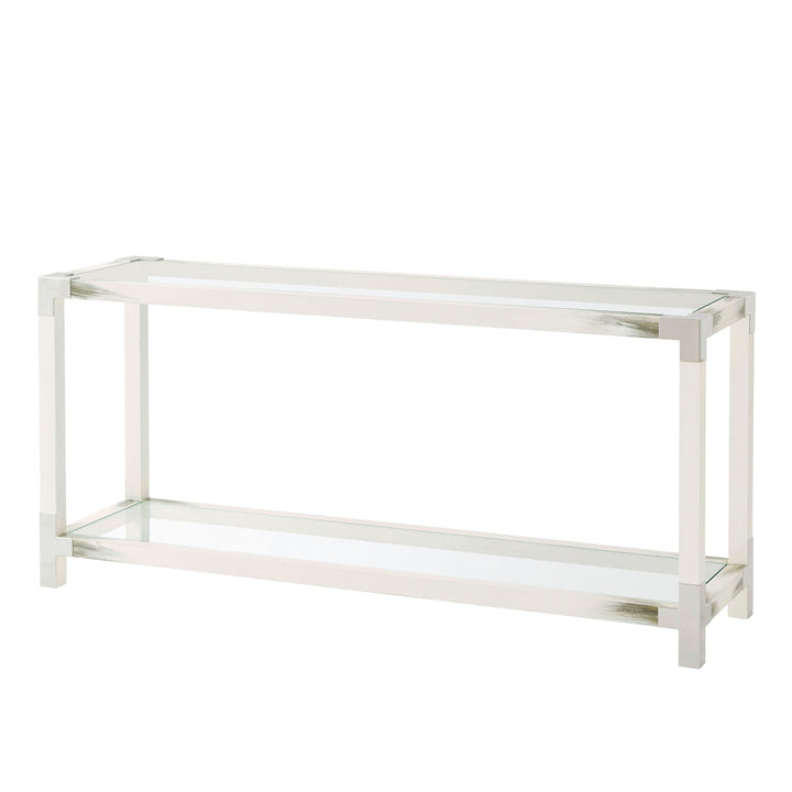 Cutting Edge Console Table (Longhorn White) - Theodore Alexander - AmericanHomeFurniture