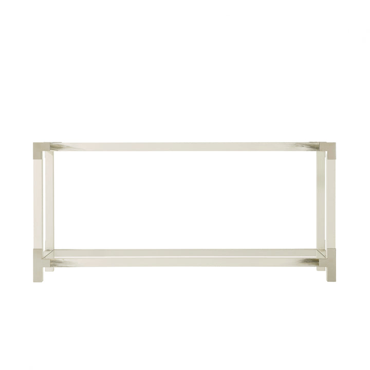 Cutting Edge Console Table (Longhorn White) - Theodore Alexander - AmericanHomeFurniture