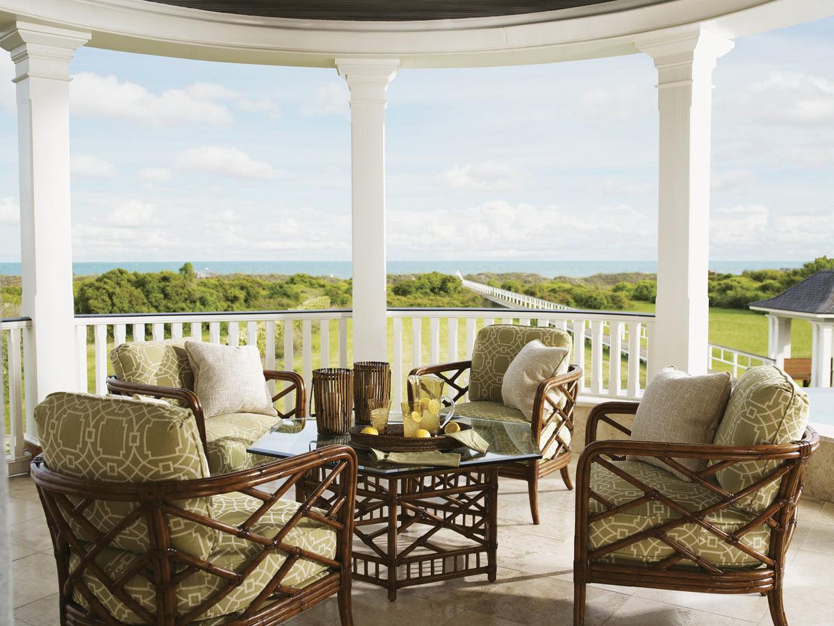 Tommy Bahama Home Island Estate Key Largo Cocktail Table With Glass Top COFFEE TABLES