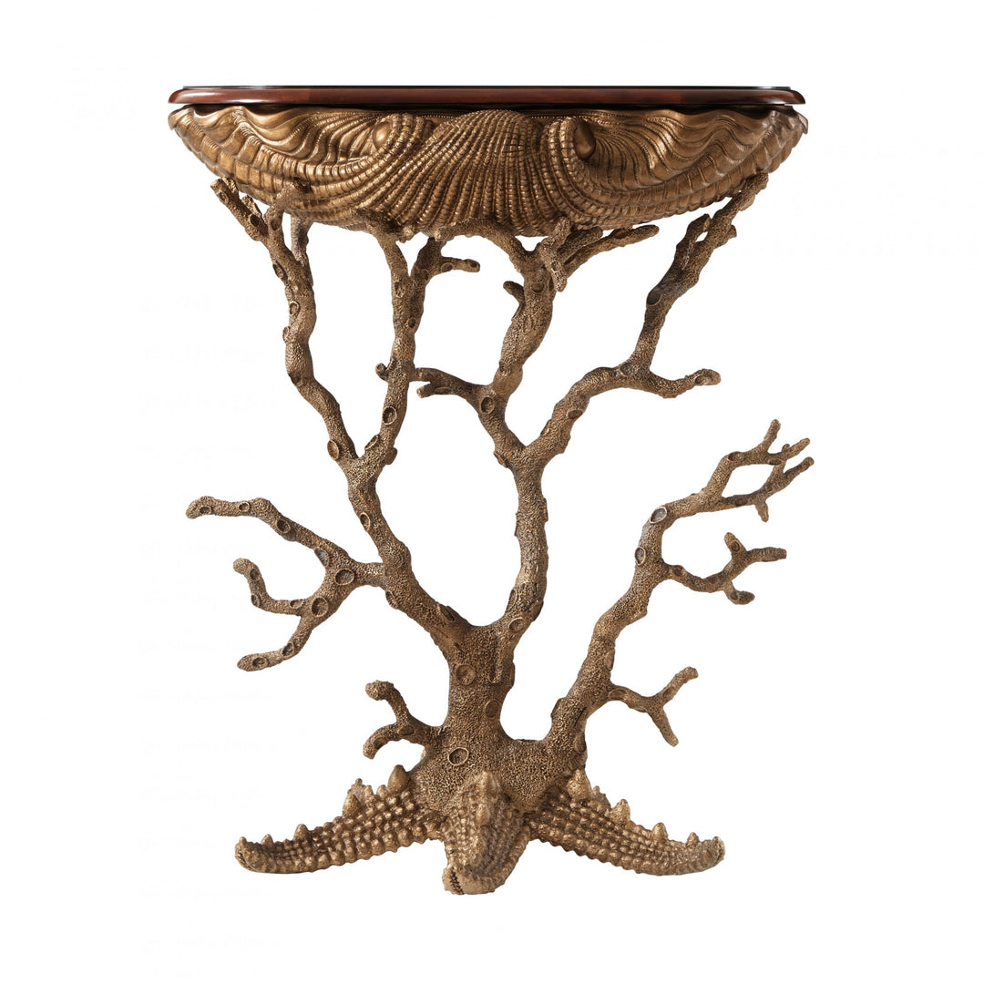 Gilt Grotto Accent Console Table - Theodore Alexander - AmericanHomeFurniture