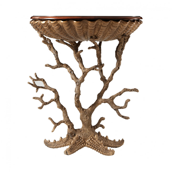 Gilt Grotto Accent Console Table - Theodore Alexander - AmericanHomeFurniture