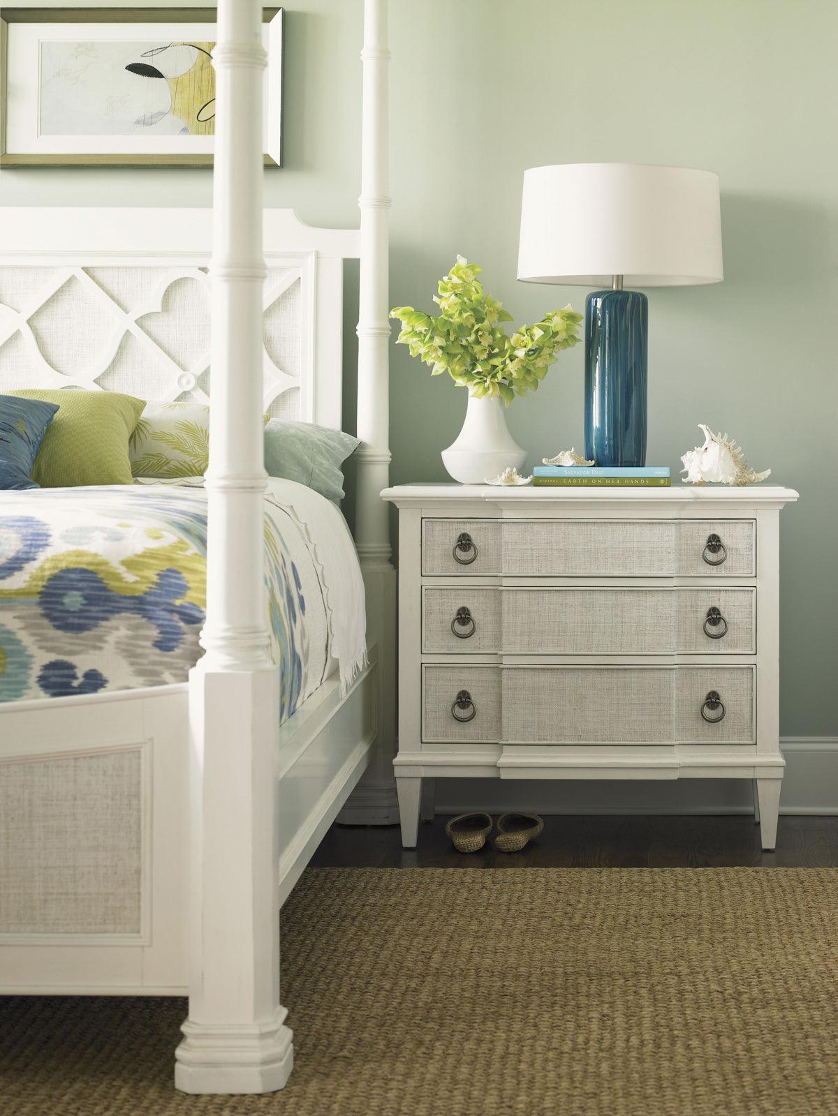 Tommy Bahama Home Ivory Key Tuckers Point Bachelors Nightstand SIDEBOARDS + CREDENZAS