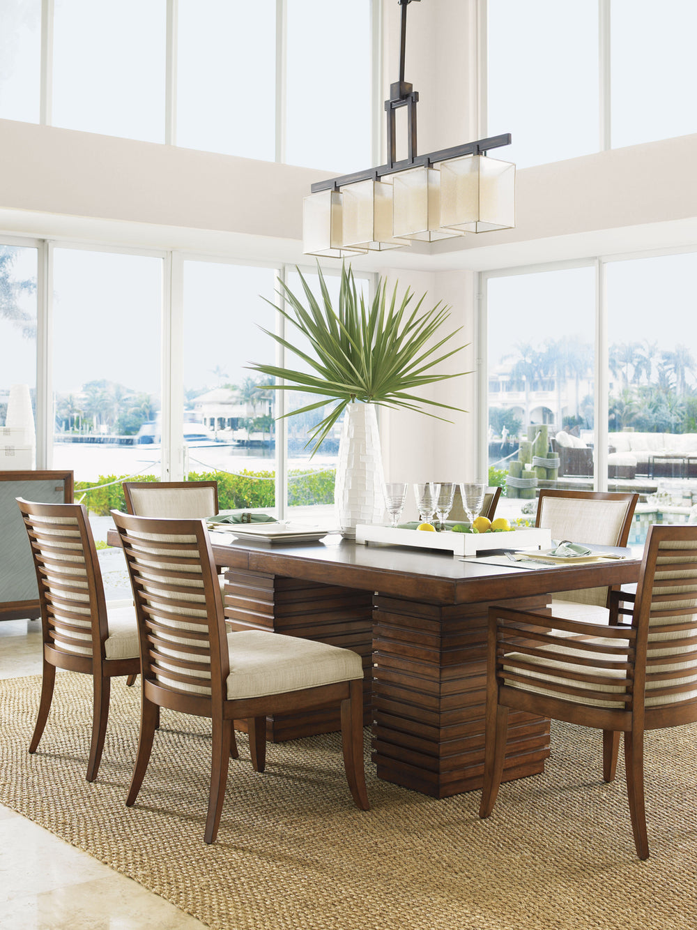 American Home Furniture | Tommy Bahama Home  - Ocean Club Peninsula Dining Table