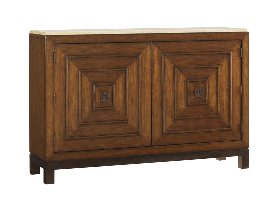 American Home Furniture | Tommy Bahama Home  - Ocean Club Jakarta Chest With Stone Top