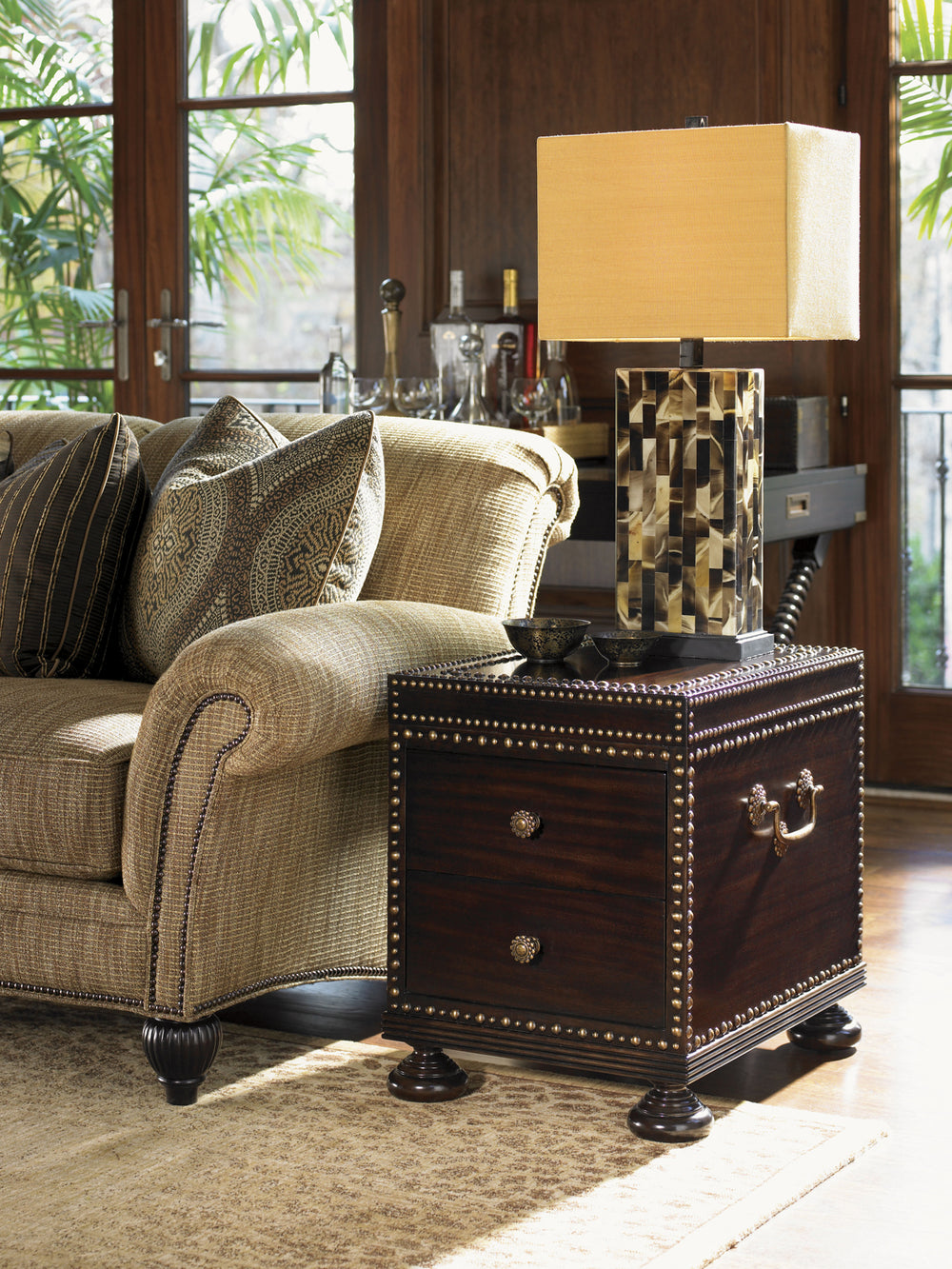 American Home Furniture | Tommy Bahama Home  - Royal Kahala Sunset Cay Lamp Table