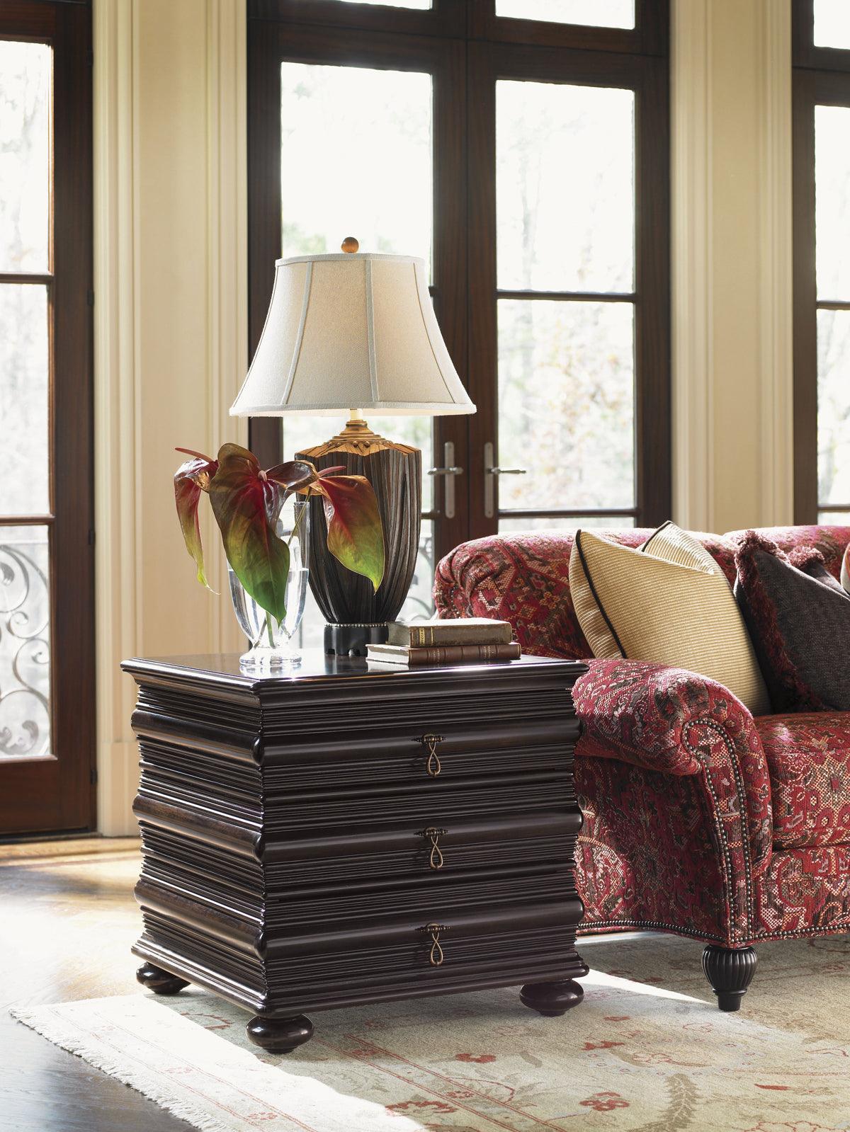 Tommy Bahama Home Royal Kahala Black Sands Lamp Table ACCENT TABLES