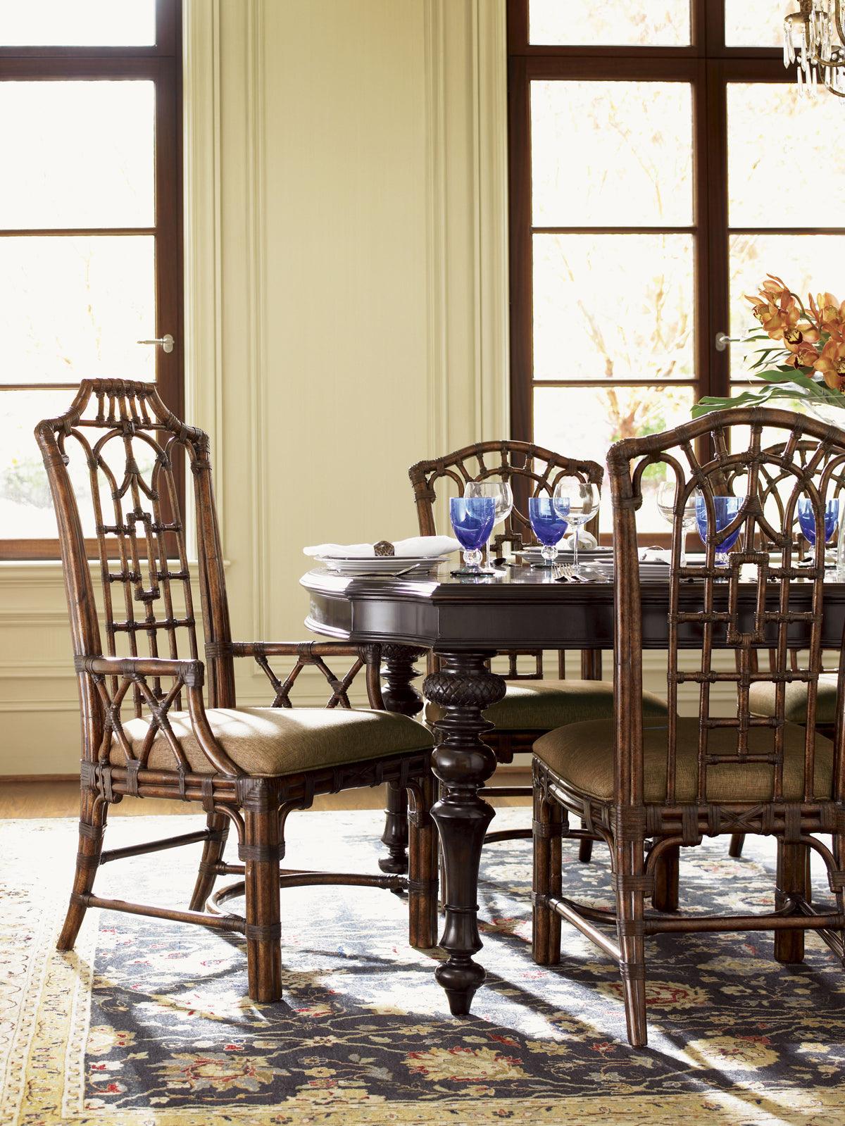 Tommy Bahama Home Royal Kahala Pacific Rim Arm Chair - Set of 2 DINING CHAIRS