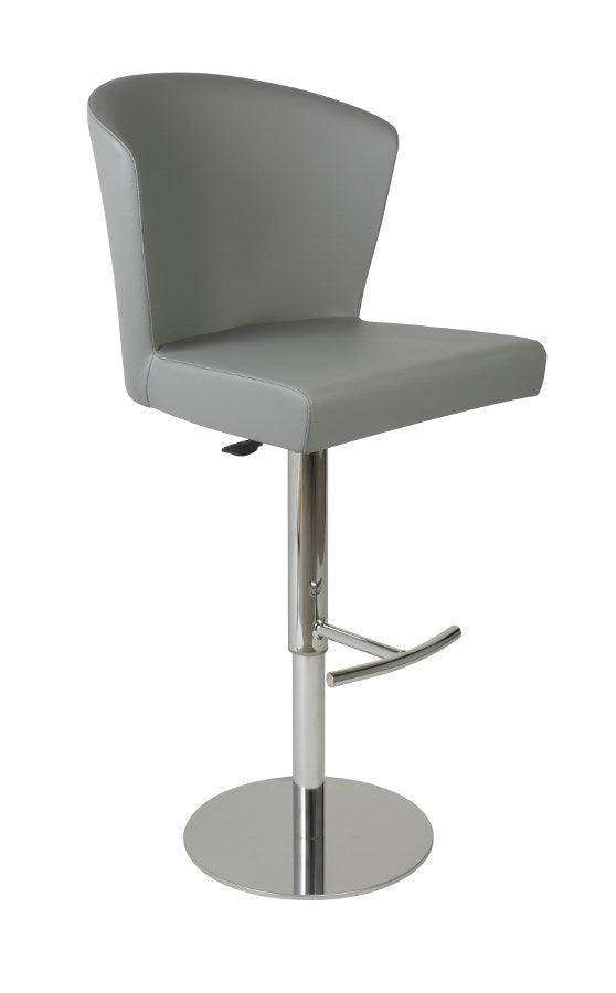 Oggetti Verona Barstool, Dark Grey w/Chrome BAR STOOLS + COUNTER STOOLS