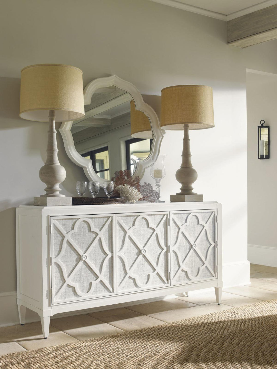 Ivory Key Paget Mirror - AmericanHomeFurniture