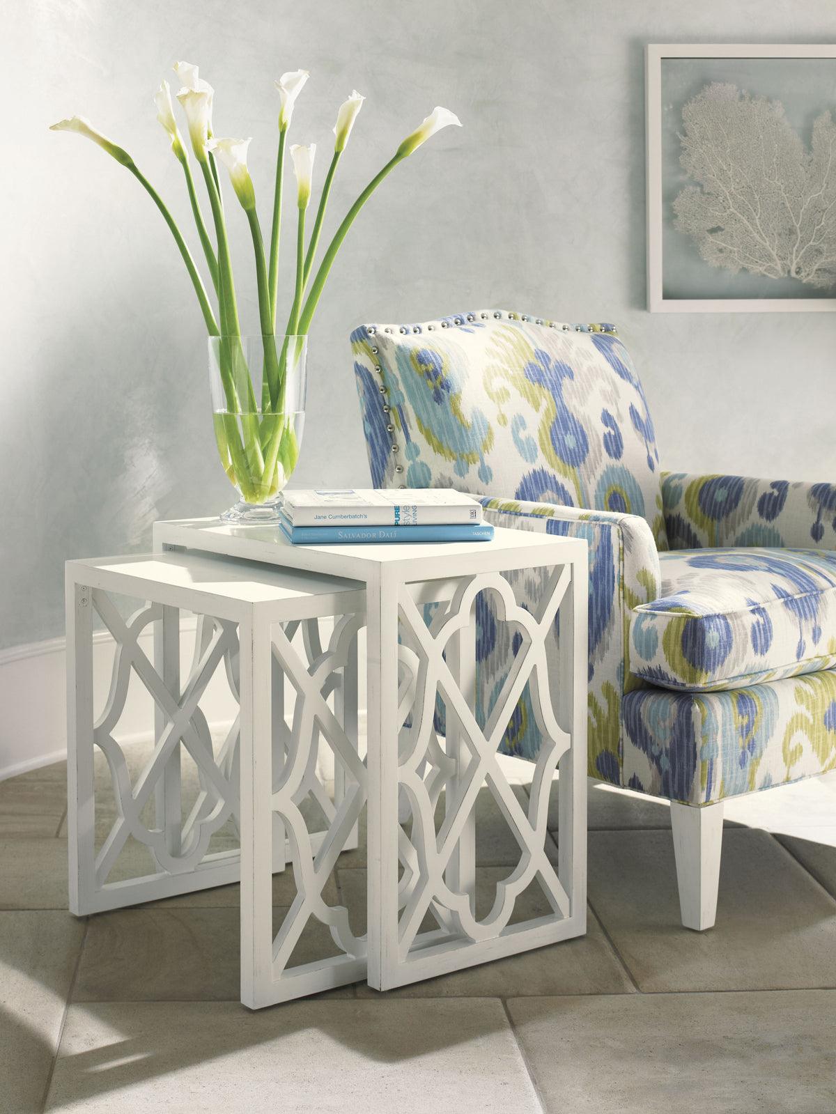 Tommy Bahama Home Ivory Key Stovell Ferry Nesting Tables ACCENT TABLES