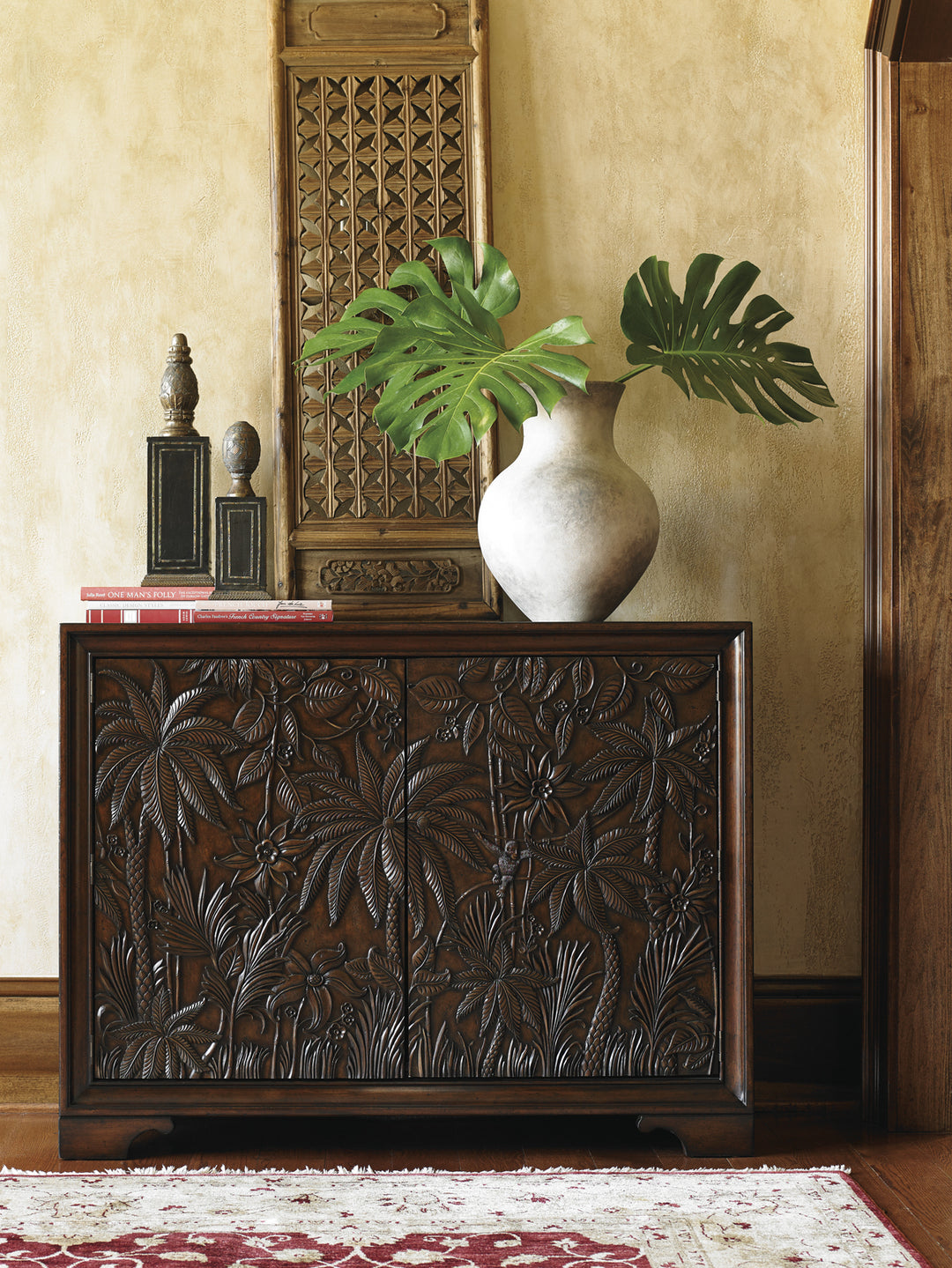 American Home Furniture | Tommy Bahama Home  - Royal Kahala Balboa Carved Door Chest