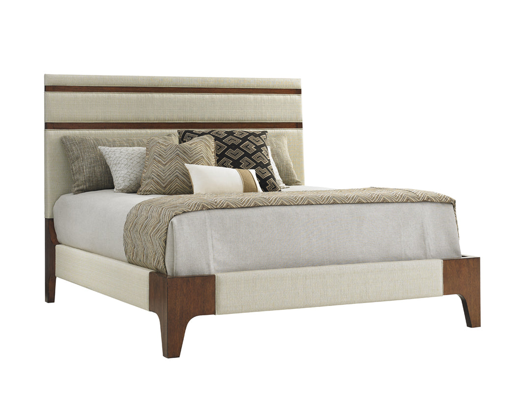 American Home Furniture | Tommy Bahama Home - Island Fusion Mandarin Upholstered Panel Bed