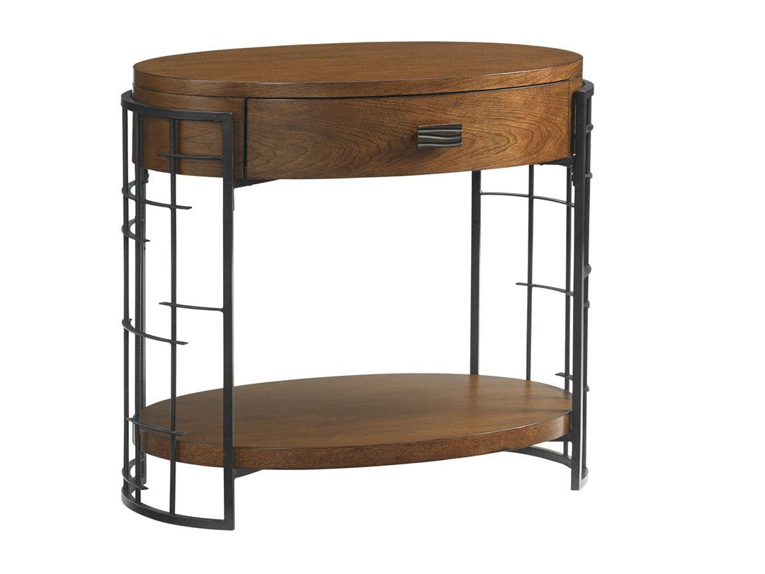 Island Fusion Sendai High/Low Nightstand - AmericanHomeFurniture