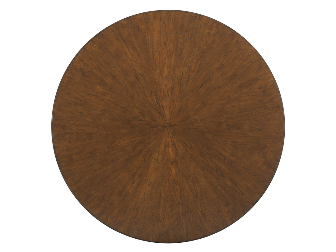 American Home Furniture | Tommy Bahama Home  - Island Fusion Meridien Round Dining Table With Wooden Top