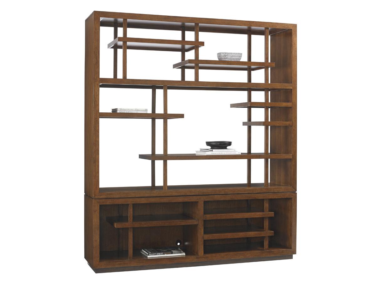Tommy Bahama Home Island Fusion Taipei Media Bookcase BOOKCASES + SHELVES